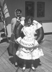 Mam and me on M.V.Brittanic 1957