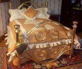 brass bed